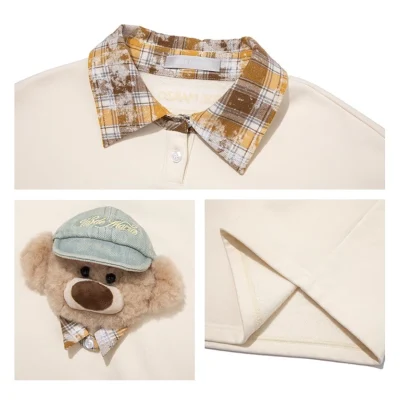 13DE MARZO Real Cap Bear Sweater Beige - Image 7