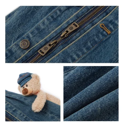 13DE MARZO Double-layer Denim Leg Warmers Blue - Image 8