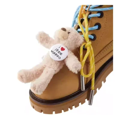 13DE MARZO Maximalist Pendant Suede Martin Boots Khaki - Image 7