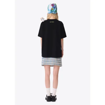 13DE MARZO Pilot Bear World Travel T-shirt Black - Image 4