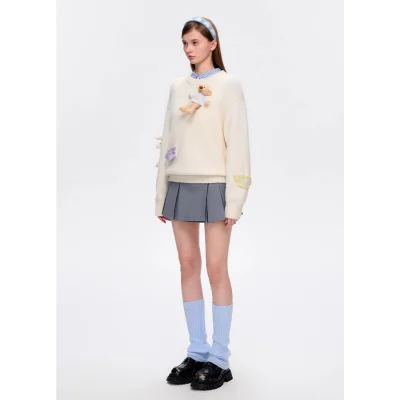 13DE MARZO Wearable Bear Sweater Beige - Image 3