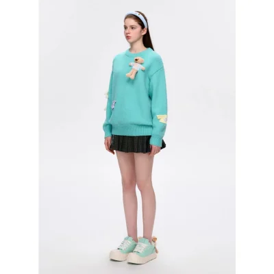 13DE MARZO Wearable Bear Sweater Green - Image 3