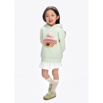 13DE MARZO BabyBear Hat Hoodie Green - Image 3