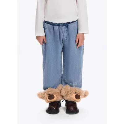13DE MARZO BabyBear Cuffed Jeans Blue - Image 3