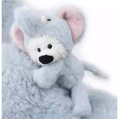 13DE MARZO Elephant BabyBear Scarf Jacket Blue - Image 7