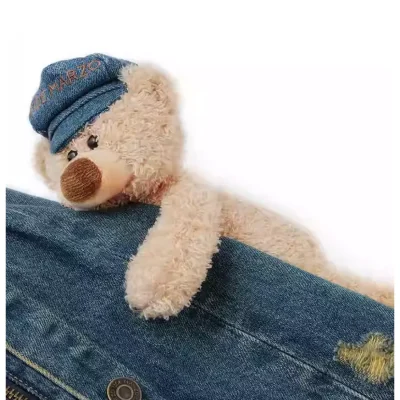 13DE MARZO Double-layer Denim Leg Warmers Blue - Image 7