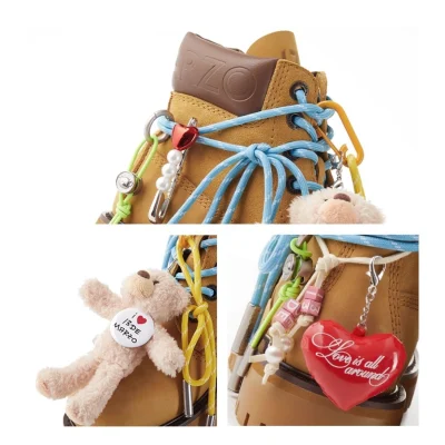 13DE MARZO Maximalist Pendant Suede Martin Boots Khaki - Image 8