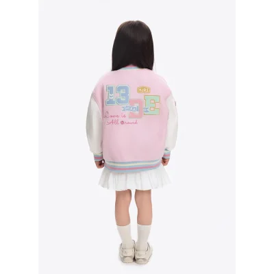 13DE MARZO BabyBear Baseball Jacket Pink - Image 5