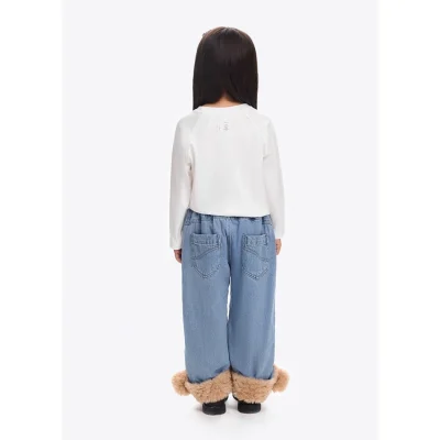 13DE MARZO BabyBear Cuffed Jeans Blue - Image 4