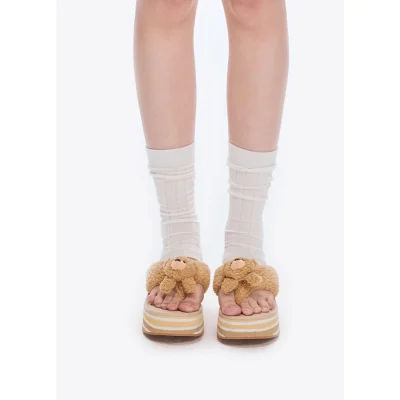13DE MARZO Doozoo Platform Sandals Almond