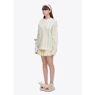 13DE MARZO Luminous Bear Criscross Slippers White - Image 3