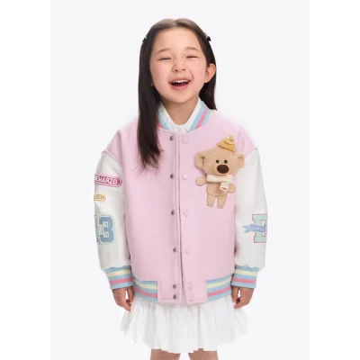 13DE MARZO BabyBear Baseball Jacket Pink