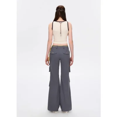 13DE MARZO Maximalist Pendant Cargo Pants Dark Grey - Image 5