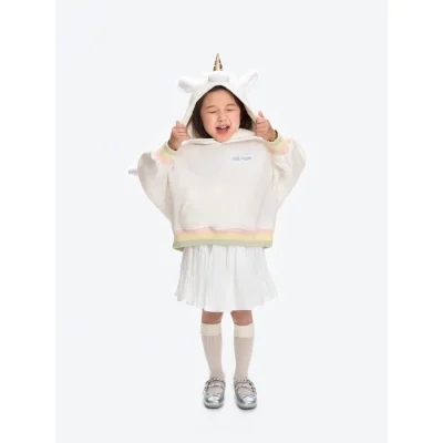13DE MARZO Unicorn BabyBear Hoodie White - Image 3