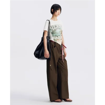 REVAN Red Belt Cargo Pants Army Green - Image 5