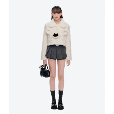 13DE MARZO Panda Bear Handbag Black - Image 3