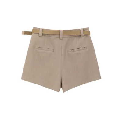 REVAN Tailored Suit Shorts Khaki - Image 8