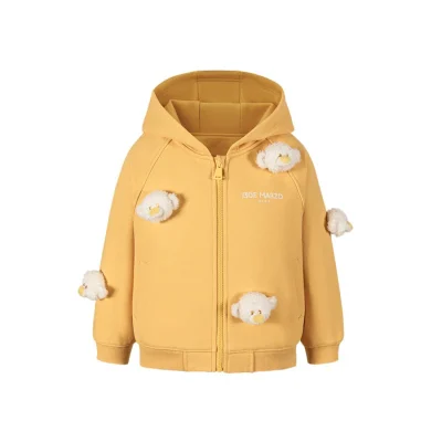 13DE MARZO BabyBear Full Zipper Hoodie Yellow