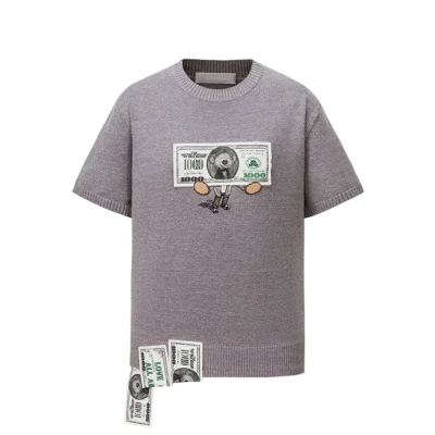 13DE MARZO Bear Cash T-shirt Grey