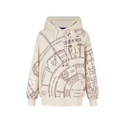 Harry Potter × 13DE MARZO The Marauder's Map Hoodie Almond