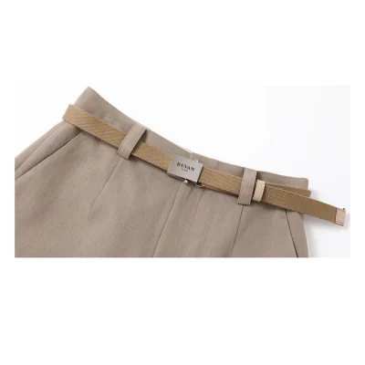 REVAN Tailored Suit Shorts Khaki - Image 9