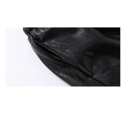 REVAN Reversible PU Leather Check Mini Skirt Black - Image 11
