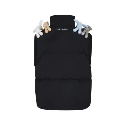 13DE MARZO Friends Bear Down Vest Black - Image 5