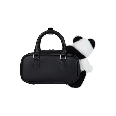 13DE MARZO Panda Bear Handbag Black - Image 6