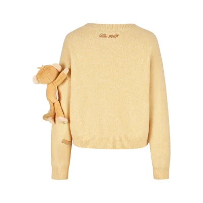 13DE MARZO Monkey Bear Cardigan Yellow - Image 5