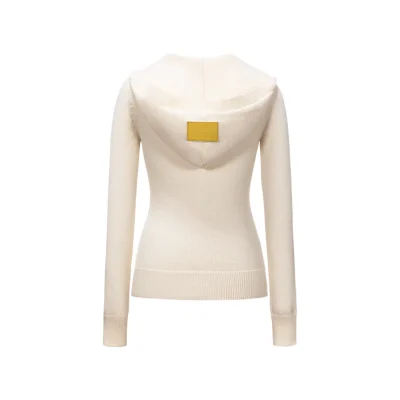 13DE MARZO Bear Knit Fit Hoodie Beige - Image 3