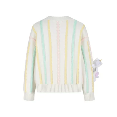 13DE MARZO Unicorn Bear Sweater Beige - Image 5
