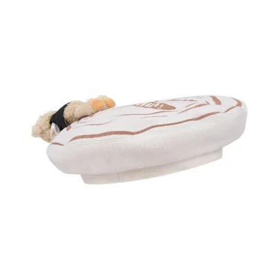 13DE MARZO Tailor Bear Button Beret Beige - Image 6