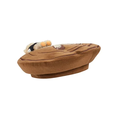 13DE MARZO Tailor Bear Button Beret Brown - Image 6