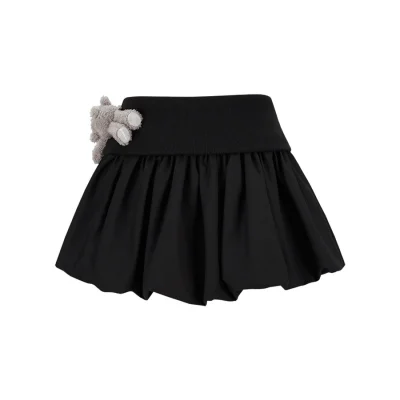 13DE MARZO Bear Upper Bud Skirt Black - Image 6