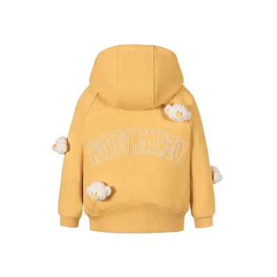 13DE MARZO BabyBear Full Zipper Hoodie Yellow - Image 6