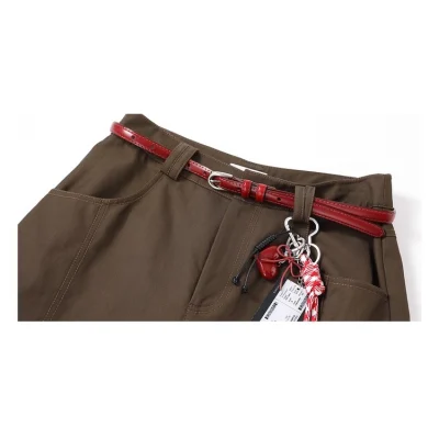 REVAN Red Belt Cargo Pants Army Green - Image 8