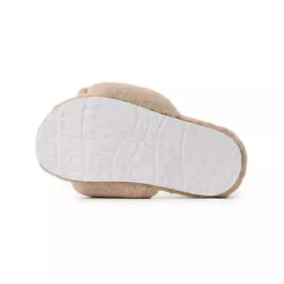 13DE MARZO Bear Flip-top Fur Slippers Almond - Image 8