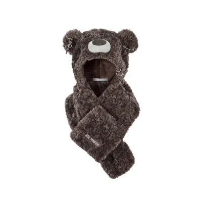 13DE MARZO Chains Hat Scarf Grey