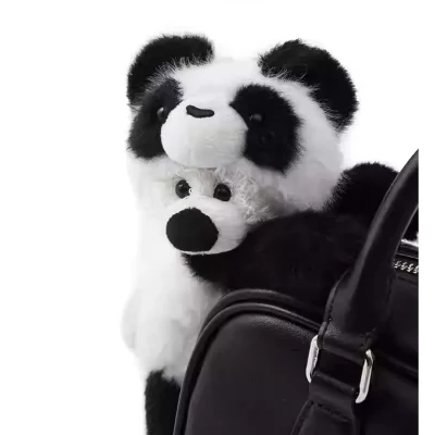 13DE MARZO Panda Bear Handbag Black - Image 9