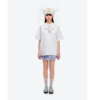 13DE MARZO Angel Devil Beanie White - Image 3