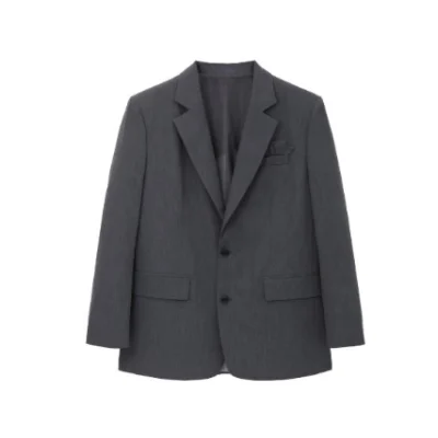 REVAN Blazer with Back Bow and Sheer Panel Grey