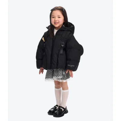 13DE MARZO Babybear Bag Down Jacket Black - Image 3