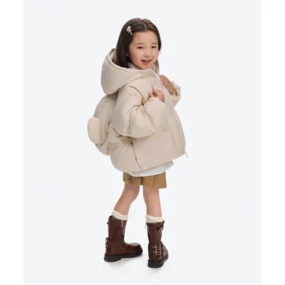 13DE MARZO Babybear Bag Down Jacket Beige - Image 5