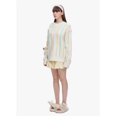 13DE MARZO Unicorn Bear Sweater Beige - Image 3
