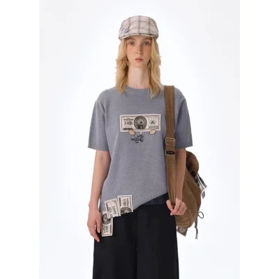 13DE MARZO Bear Cash T-shirt Grey