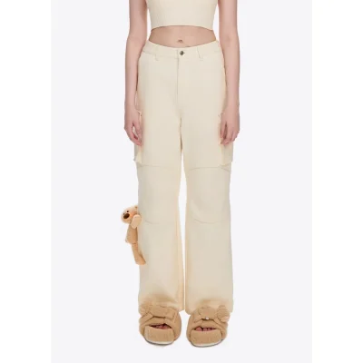 13DE MARZO Bear Flip-top Fur Slippers Almond