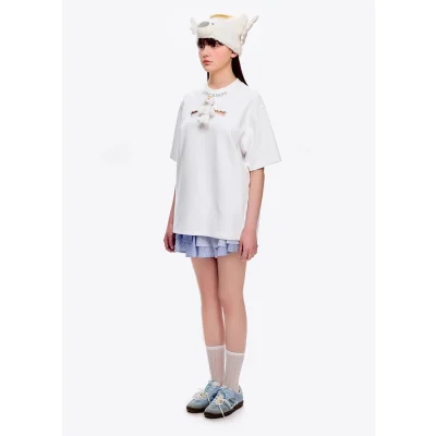 13DE MARZO Angel Devil Beanie White - Image 4