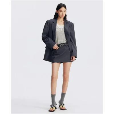 REVAN Blazer with Back Bow and Sheer Panel Grey - Image 4