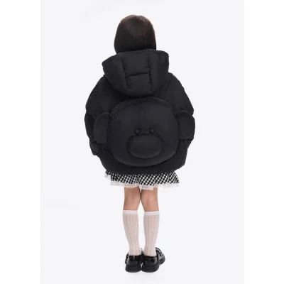 13DE MARZO Babybear Bag Down Jacket Black - Image 4