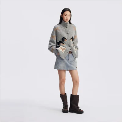 REVAN Contrast Trim Denim Mini Skirt Blue